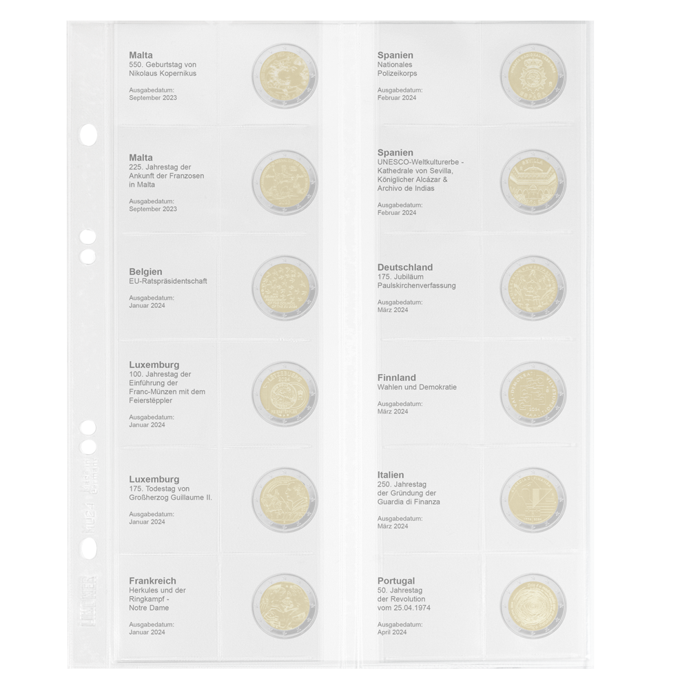 Multi Collect Vordruckblatt für 2 Euro Sammlermünzen