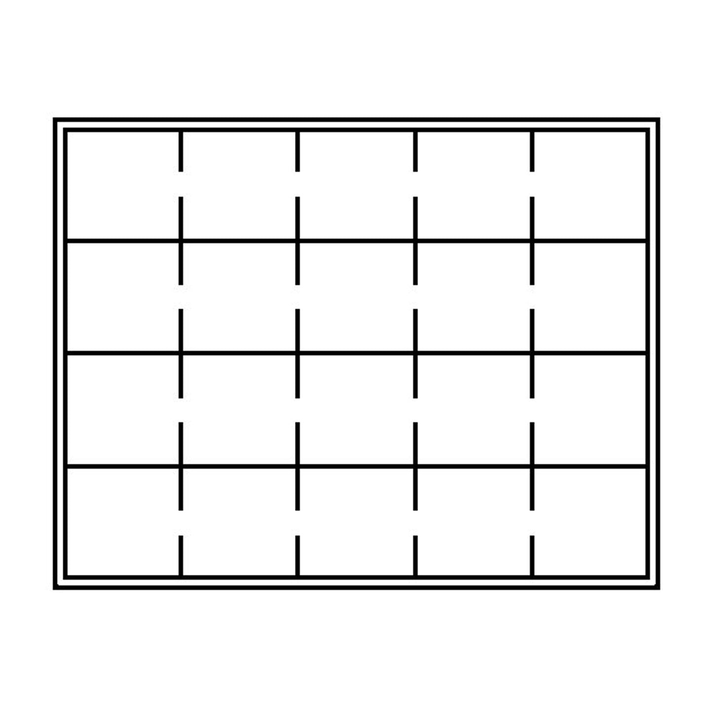 Münzkassette in Lederoptik für 20 Münzen, Münzrähmchen oder Kapseln bis 50 mm