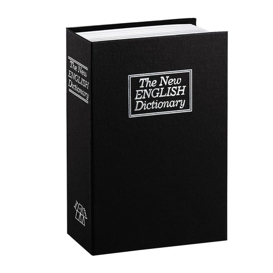 Buchtresor in Schwarz mit Zahlenschloss, englisches Wörterbuch, 240 mm x 115 mm x 55 mm