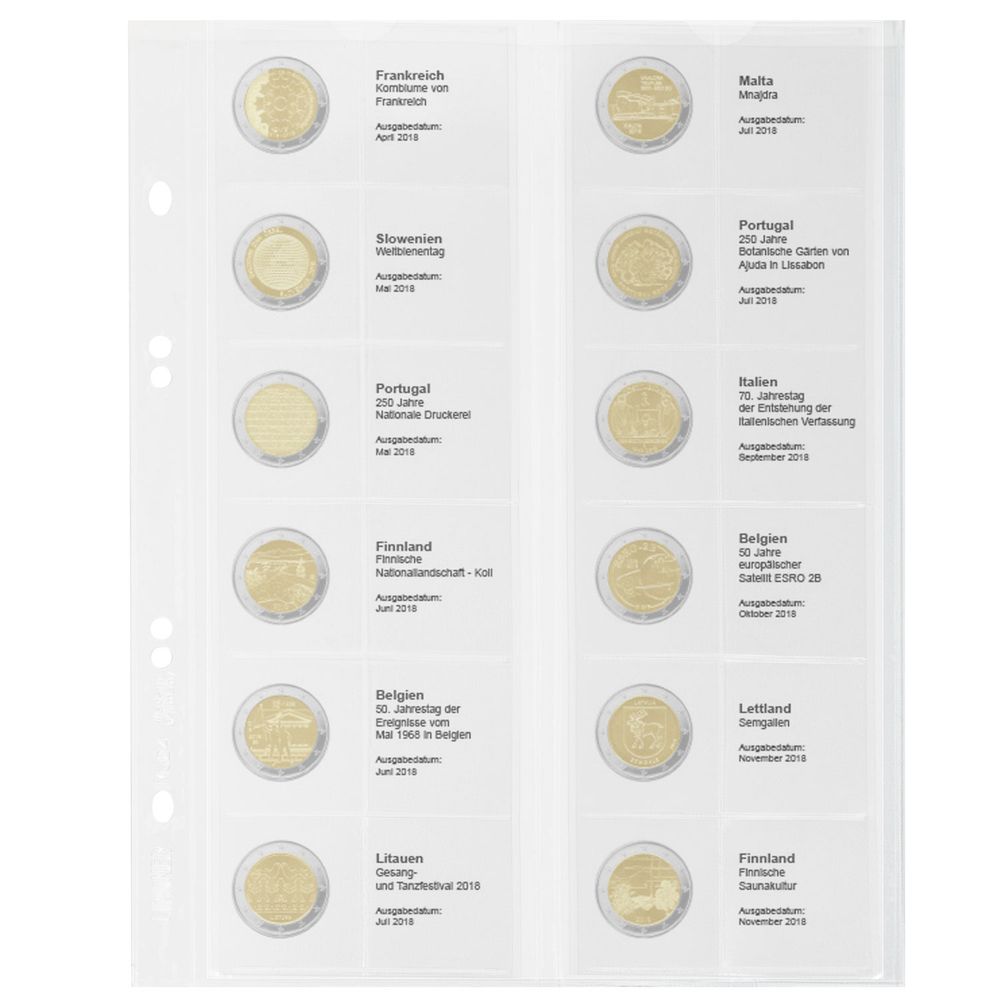Multi Collect Vordruckblatt für 2 Euro Sammlermünzen