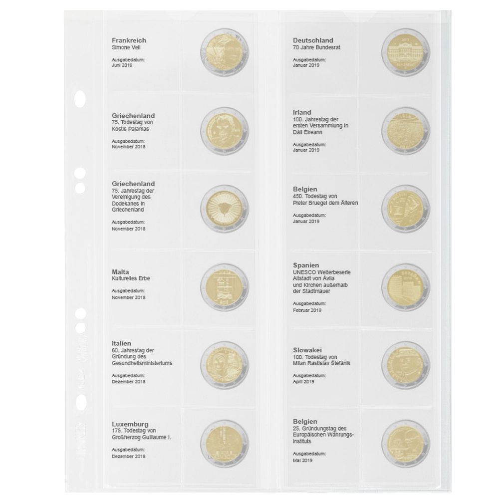 Multi Collect Vordruckblatt für 2 Euro Sammlermünzen
