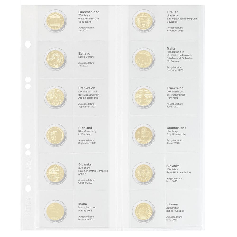 Multi Collect Vordruckblatt für 2 Euro Sammlermünzen