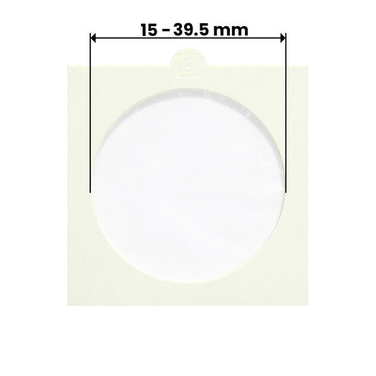 Münzrähmchen, in verschiedenen Größen, zum Heften oder Selbstklebend, 100er Set