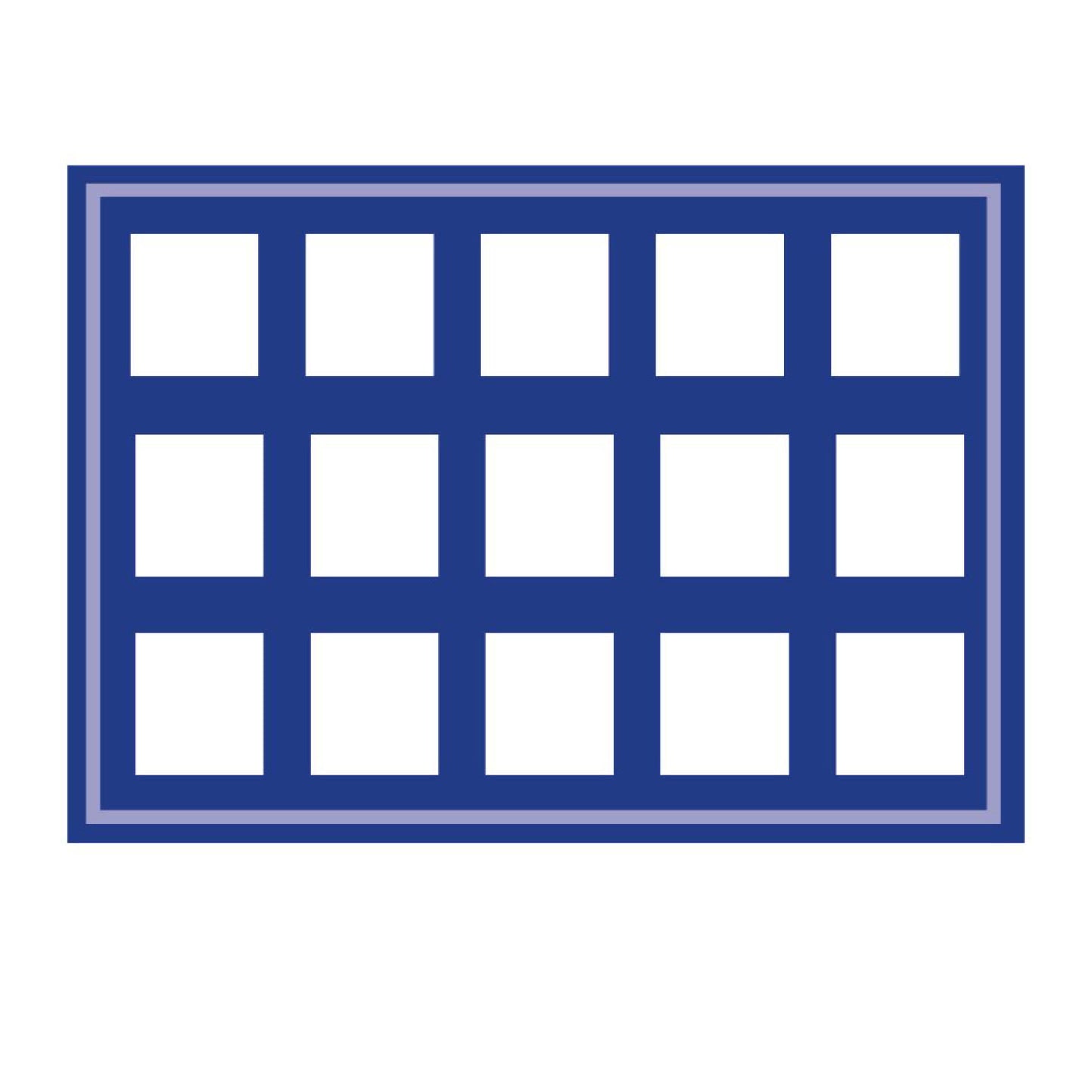 Tableaus für Großen Sammelkoffer, in Blau, 332 mm x 235 mm