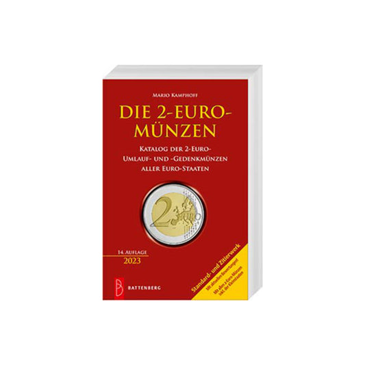 Katalog der 2 Euro Umlaufmünzen und Sondermünzen aller Euro Staaten, 14. Auflage 2023