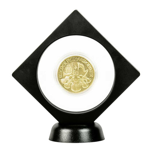 Objektrahmen mit rundem Ausschnitt und Standfuß, 90 mm x 90 mm