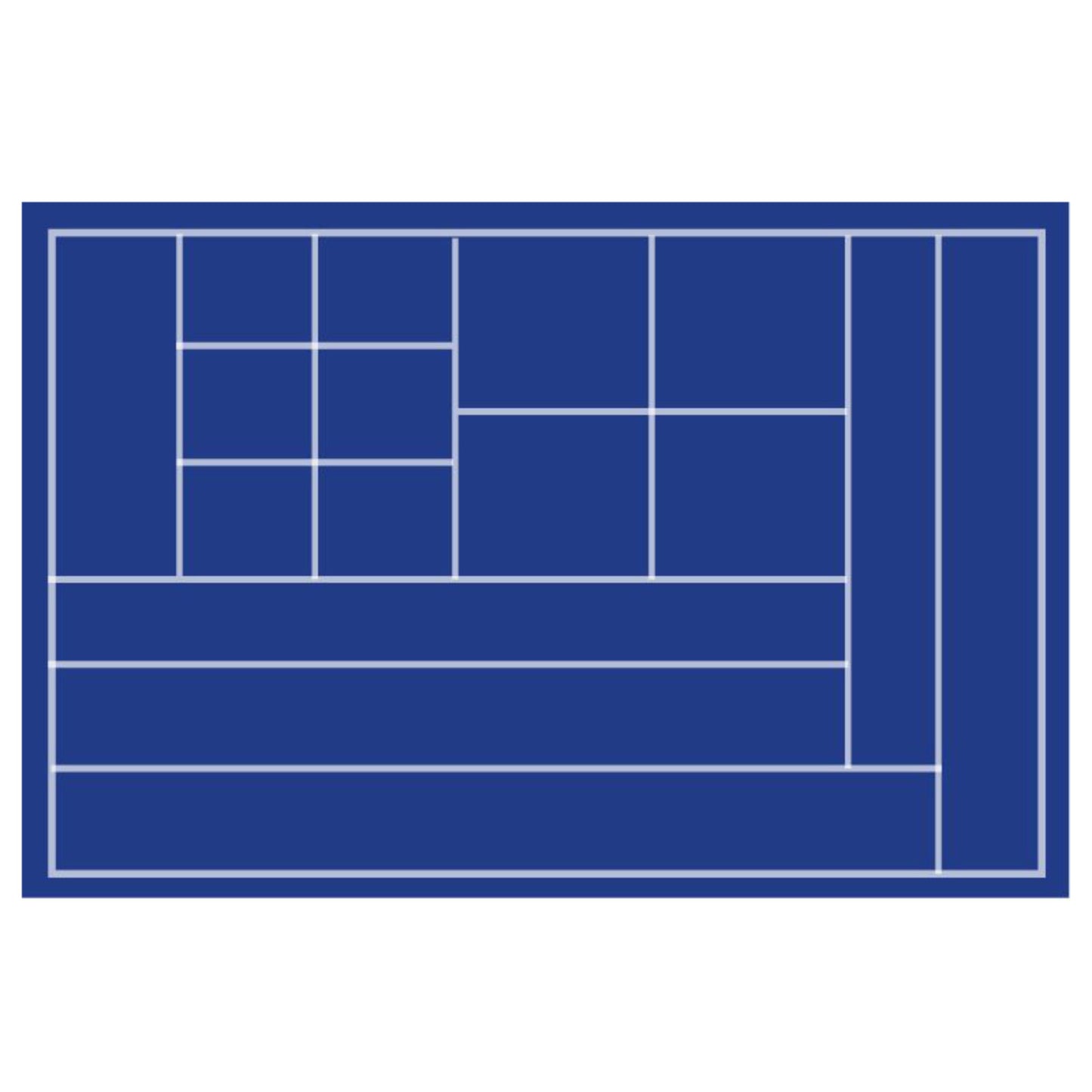 Tableaus für Großen Sammelkoffer, in Blau, 332 mm x 235 mm