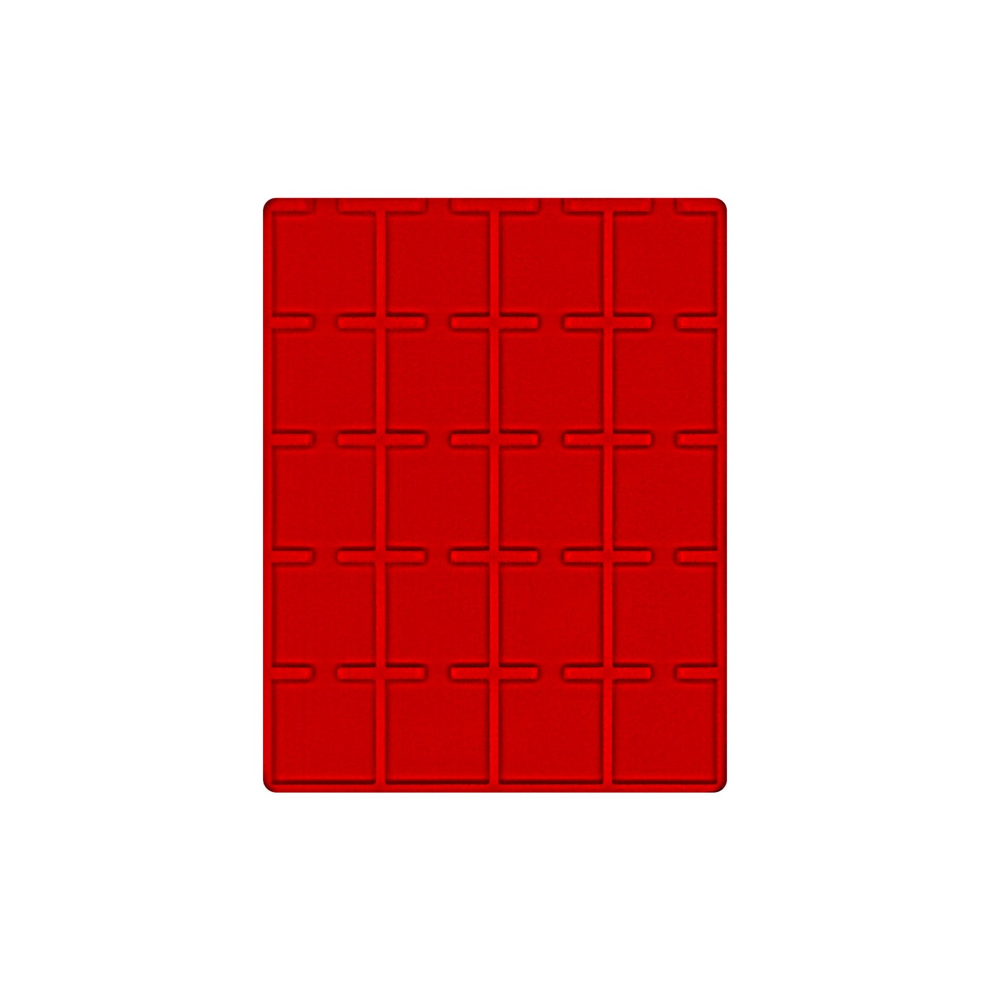 Tableau für 20 Münzen oder Münzkapseln bis 50 x 50 mm, für Münzboxen und Münzkassetten, 225 mm x 285 mm
