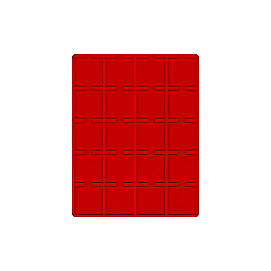 Tableau für 20 Münzen oder Münzkapseln bis 50 x 50 mm, für Münzboxen und Münzkassetten, 225 mm x 285 mm