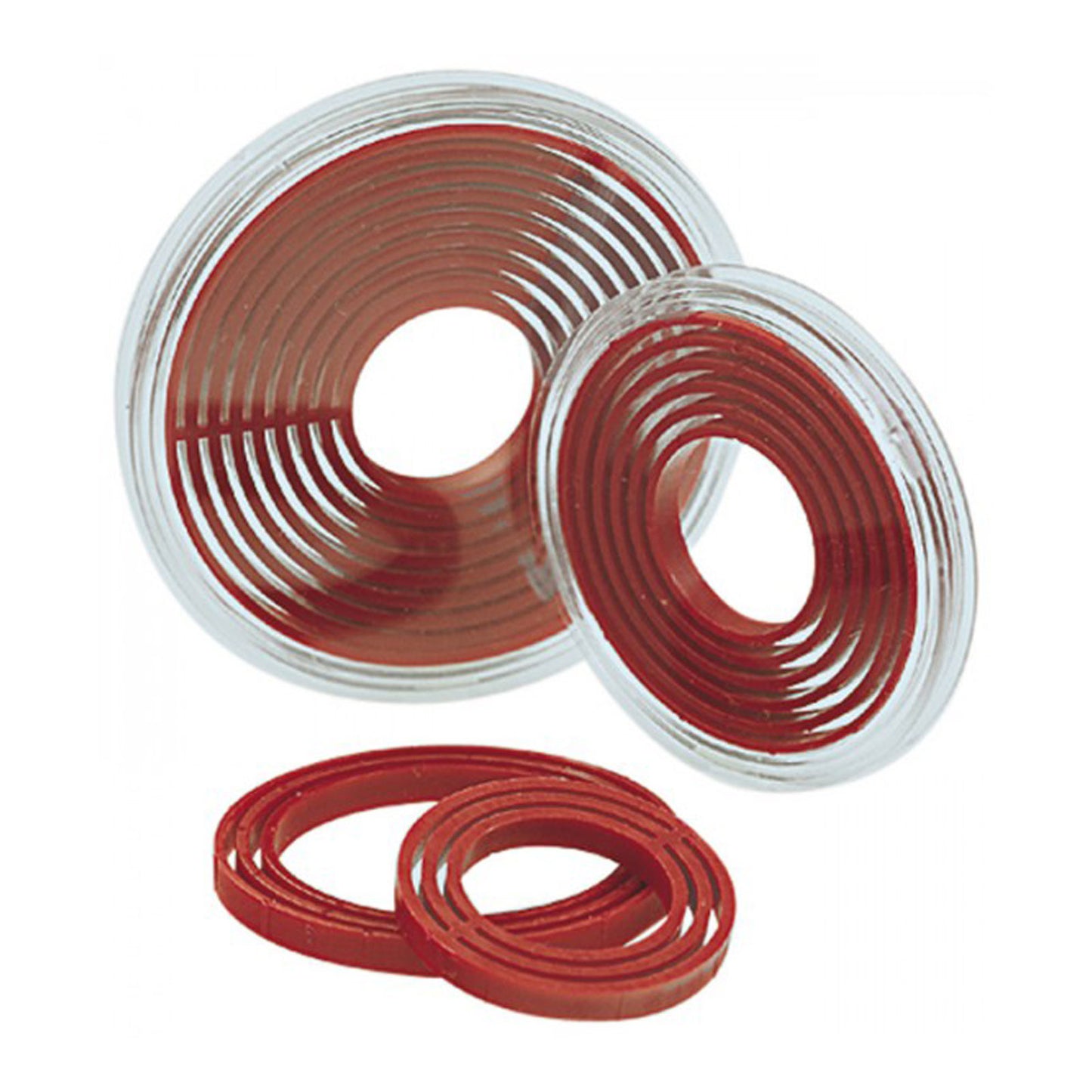 Münzboxkapsel, Dunkelrotes Inlett (10er Set)