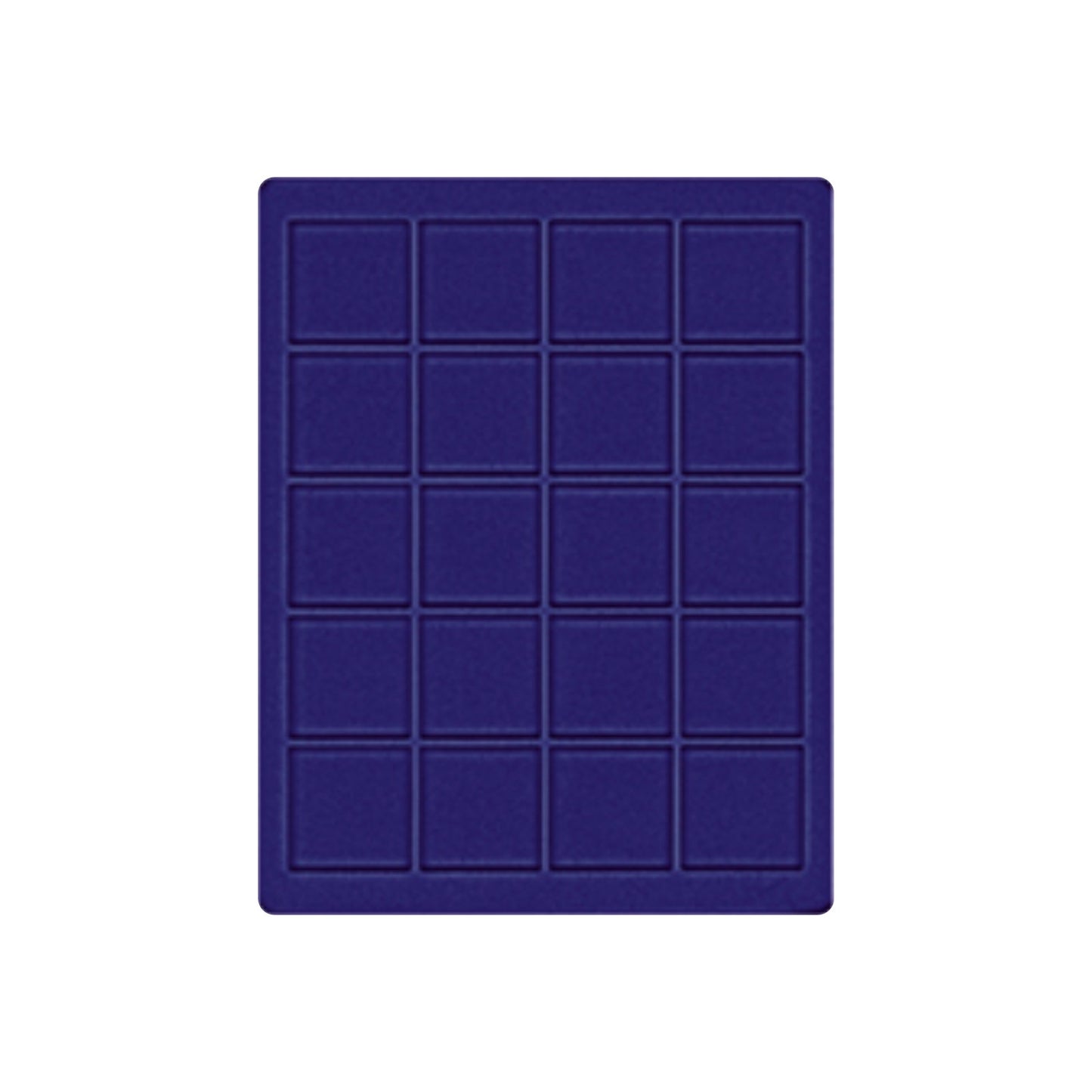 Tableau für 20 Münzen oder Münzkapseln bis 47 mm, für Münzboxen und Münzkassetten, 225 mm x 285 mm