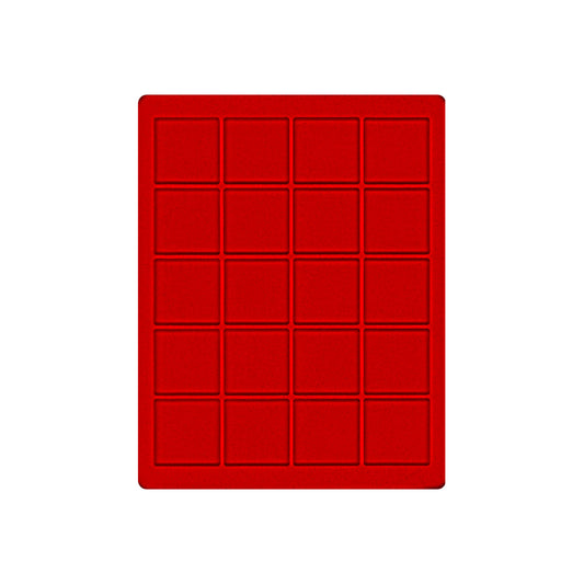 Tableau für 20 Münzen oder Münzkapseln bis 47 mm, für Münzboxen und Münzkassetten, 225 mm x 285 mm