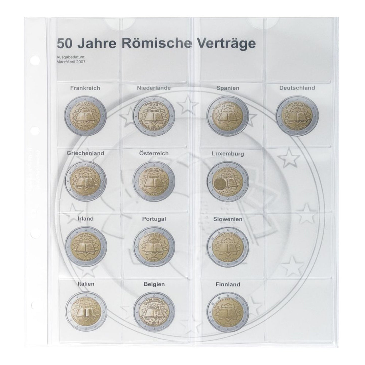 Karat Vordruckblatt für 2 Euro Sammlermünzen und Gedenkmünzen