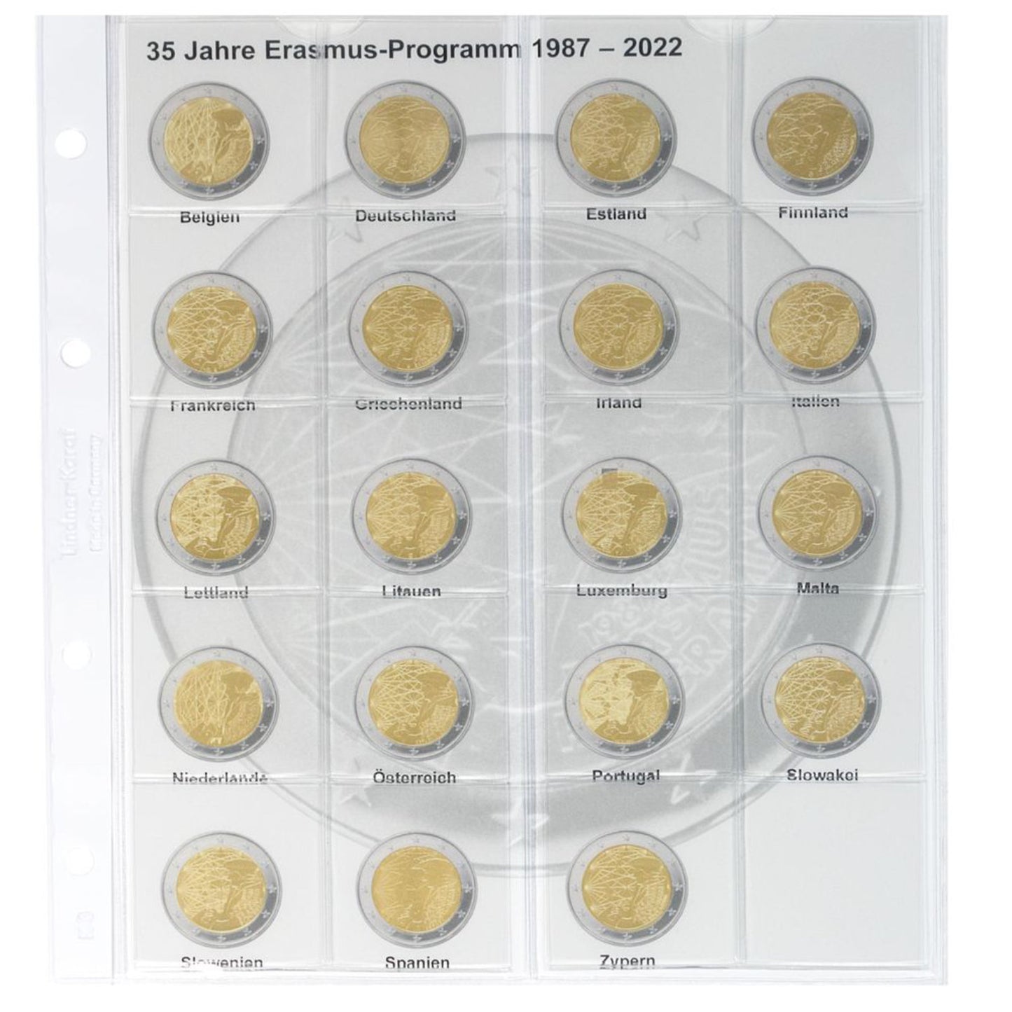 Karat Vordruckblatt für 2 Euro Sammlermünzen und Gedenkmünzen