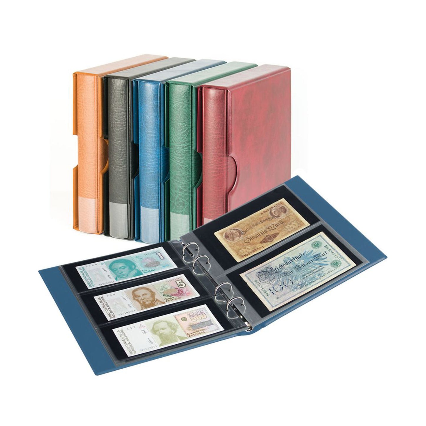 Multi collect Banknotenalbum mit Schutzkassette in verschiedenen Farben