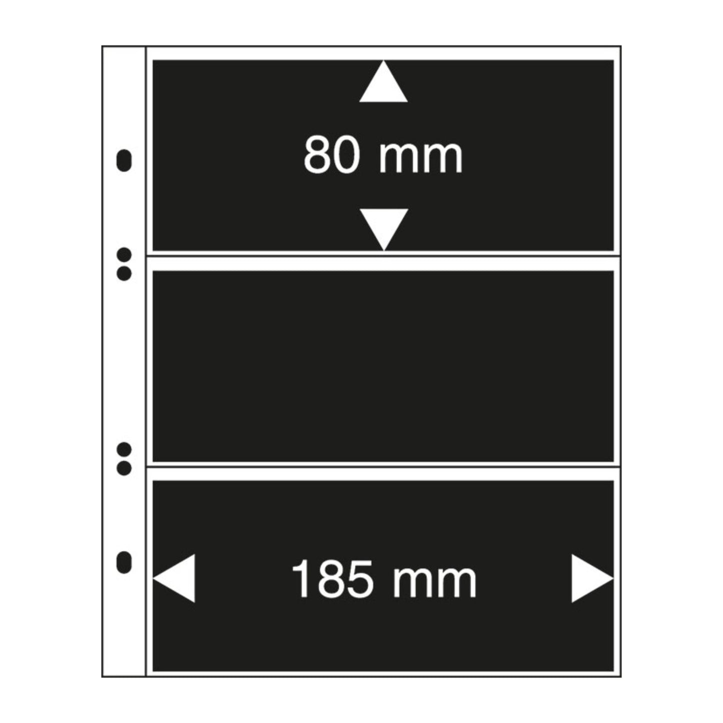 Multi Collect Blätter mit Folien-Einlegestreifen in Schwarz (10er Set)