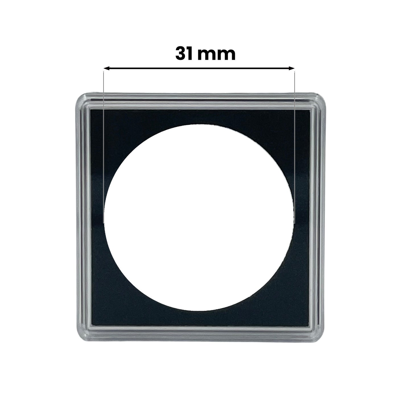Münzkapsel eckig 31 mm, 4er Set