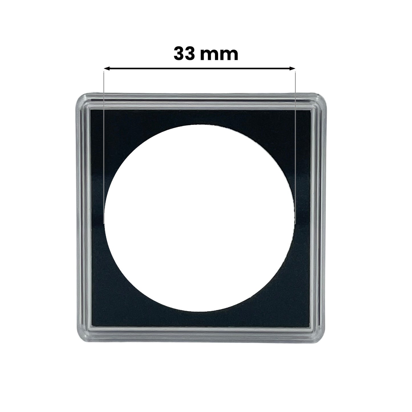 Münzkapsel eckig 33 mm, 4er Set