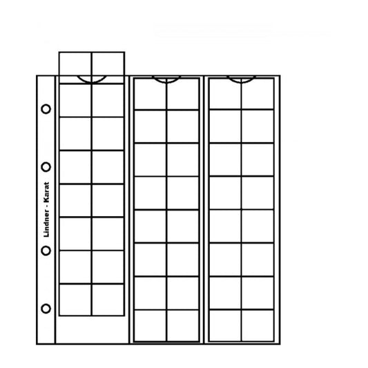 karat Münzblätter mit Zwischenblätter in Weiß (5er Set)