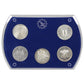 Acryl Münzen Etui - Transparent mit blauer Samteinlage