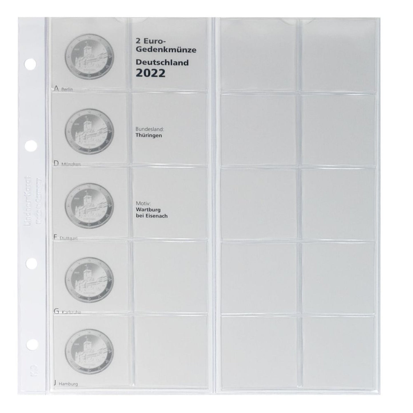 Münzalbum für 2 Euro Sammlermünzen "Deutsche Bundesländer" 2006 - 2022